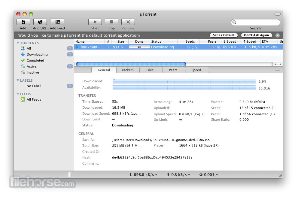Mac settings for utorrent download
